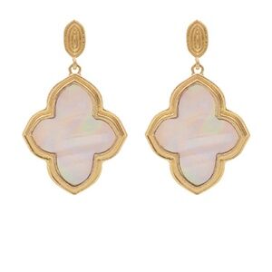 Moroccan Shaped Shell Drop Earrings